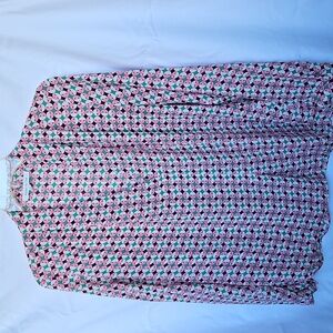 Rose + Olive Tunic geometric print Blouse L